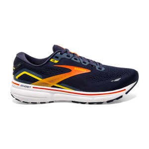 MENS BROOKS GHOST 15, PEACOT/RED/YELLOW